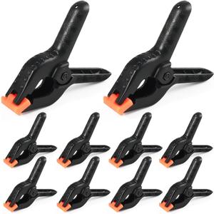 10 Pcs Spring Clamps, PureGuard 4.5 Inch Large Plastic Spring Clips Clamps Heavy Duty Woodworking Clamps for Crafts Balloon Arch Photography Backdrop Stand Pool Cover Clips