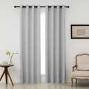 Pickluc Blackout Curtains with Grommet 84 Inches Long 2 Panels Burg, Light Blocking Window Drapes for Living Room, Privacy Protection, Thermal Insulated, Noise Reduction, Gray, 52" W x 84" L
