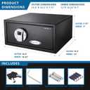Barska AX11224 Biometric Fingerprint Security Home Safe Box 0.79 Cubic Ft, Black