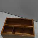 DRASTAR Utensil Caddy, Silverware Caddy for Party, Acacia Wood Silverware Holder, Silverware Organizer Countertop, Cutlery Storage Containers for Kitchen Table (Small)