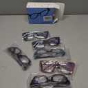 SIGVAN 6 Pack Reading Glasses Blue Light Blocking Square Computer Spring Hinge Readers for Women Men