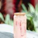 CNVOILA Bamboo Lids for Beer Can Glass, Regular Mouth Mason Jar Lids Mason Jar Lids With Straw Hole, & 3 Stainless Steel Boba Straw & 3 Stainless Steel Thin Straw - 6 Pack Set