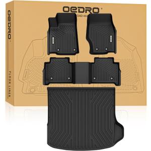 OEDRO Floor Mats Set Fit for Jeep Grand Cherokee 2025 2024 2023 2022 (Include 4xe NOT for L or WK) 5 Seat, Custom Fit Grand Cherokee Full Set Floor Liners Accessories All Weather Trunk Car Mats