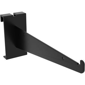 10-Pack Gridwall Shelf Brackets  8-Inch Black Metal Support Arms for Grid Panels  Heavy Duty Wall Mount Brackets for Wire & Wood Shelving