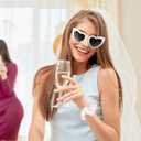 8pcs Bridesmaid Proposal Gifts 4.1 Inch Square Set of 8 Bachelorette Hair Claw Clips ideas Bridal Shower Gift for Wedding Party Favors (Champagne)