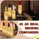 Tioncy 16 Pcs Empty Vanilla Extract Bottles for Homemade Vanilla Jar Glass Bottle with Cap, Shrink Band, Sticker DIY Crafts Wedding Gift Food Storage Canister for Bean(Multicolour,8.5 oz)