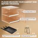 Seinloes 4 Pack Pull Out Cabinet Organizer 21" Deep with Raising Pad for Framed Cabinets, Expandable (9"-14" W) Slide Out Drawers for Kitchen Cabinets with 4pcs Divider Racks, Roll Out Shelves, Black