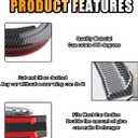 Car Rear Spoiler Roof Lip Kit, Carbon Fiber 3D Rubber Trunk Spoiler Trim Strip Cool Car Decoration, Universal Punch-Free Vehicle Exterior Accessory Sticker (Carbon Fiber Black)