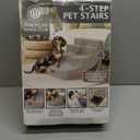 AKC 4-Step Pet Stairs – Durable, Non-Slip Steps for Small Dogs and Cats, Washable Cover, Simple No-Tool Assembly, Supports Up to 50 lbs