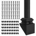 Angle Adjustable Connectors,Baluster Swivel Connectors with Screw for Installation of 1/6" Square Balusters balusters for Staircase Interior (50 Connectors 50 Slant Shoes)
