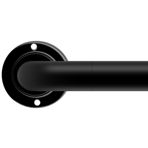Black Curtain Rods for Windows: 1 Inch Diameter Heavy Duty Adjustable Rod 72" to 144"（6-12ft), Blackout Wrap Around Room Darkening Drapery Rod for Indoor and Outdoor 