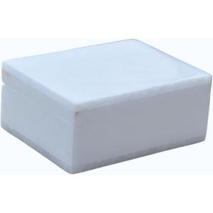 Marble Gift Box 4x3 inch - Hand Carved, Marble Jewelry Box - Keepsake Box - Trinket Boxes - Decorative Boxes - Stylish and Durable - Versatile, Luxury Stone Box for Storage and Organizing
