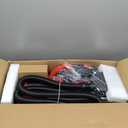 Drywall Sander, 2025 Upgraded 8-Amp Popcorn Ceiling Removal Tool with 7 Variable Speed 800-1800RPM, Drywall Sander with Vacuum Dust Collector with Extendable Handle, LED Light, 12pcs Sanding Discs,Red