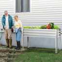 Galvanized Raised Garden Bed with Legs, 722432in Large Metal Elevated Raised Planter Box with Drainage Holes for Backyard, Patio, Balcony, 700lb Capacity