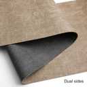 Table Runners 94 Inches Long, Dual-Sided Faux Leather Farmhouse Table Runner Waterproof Heatproof Non-Slip for Living Room Party Home Decor Holiday Decorations(Gray Beige, 12 x 94 Inch)