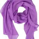 Women's Solid Chiffon Scarf, Soft Sheer Lightweigt Neck Scarves for Wedding Halloween Party