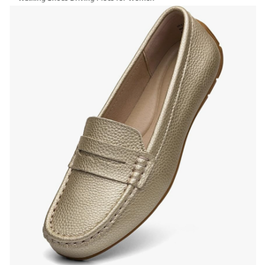 Women's Comfortable & Lightweight Leather Penny Loafers Slip-Ons Cute Business Casual Dress Shoes Work Office Flats Everyday Walking Shoes Driving Mocs for Women Size 8,5