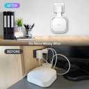 Wall Mount Holder for eero Pro 6e/6 Mesh Wi-Fi System, Outlet Wall Mount Stand Bracket for eero Pro 6e tri-Band Mesh, Wire Organizer (White(3Pack))