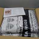 8x10 Area Rug for Living Room Moroccan Washable Rugs Non Slip Indoor Floor Carpet Foldable Large Soft Area Rug for Dining Room Bedroom with Low Pile(Grey,8'x10')