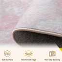 RELEANY Washable Area Rugs 2'x3' Non-Slip Modern Abstract Soft for Living Room Entryway Bedroom Nursery, Print Pattern, Grey Pink