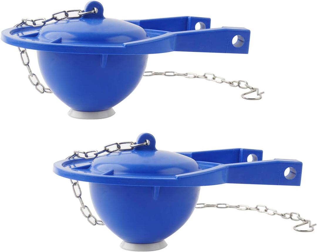 Hibbent Large 3-Inch Toilet Flapper Replacement Compatible with TOTO flapper Model THU140S- Oversized Sealing and Easy to Install- Blue- 2 Pack, 5.51 x 4.17 x 6.63 inches
