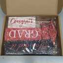 Cinnvoice 4 Pcs Graduation Table Decor 2026 Congrats Grad Centerpiece Class of 2026 Wood Sign Graduation Tiered Tray Decor Farmhouse Congratulate Gifts for Home Shelf Party Decorations(Black Maroon)