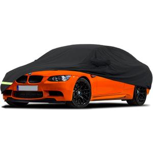 YIXIN Waterproof Car Covers for 2007-2026 BMW M3 320i 328i 328d 330i 330e 335i 340i Car Covers 190T Covers Custom Fit 100% Waterproof Windproof Strap & Double Door Zipper Up to 195 L