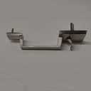 goldenwarm Front Door Handle, Entry Door Handle and Reversible Handle Lever, Modern Front Door Handle Only, Brushed Nickel Front Door Entry Handleset (Square)