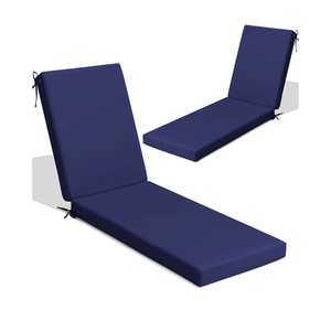 Crestlive Products Chaise Lounge Cushions Outdoor Set of 2, 80x23x3 Inch, Waterproof & 3-Year Fade Resistant Lounge Chair Cushions for Outdoor Furniture, Patio Cushions for Pool, Lawn, Navy