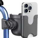 Guiseapue Cup Holder for Walker, Wheelchair Cup Holder with Phone Holder, Rollator Accessories for Seniors & Adults, Drink Holder for Rolling Walker, Wheelchair, Bike, Mobility Scooter, Stroller (Black)