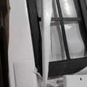 Backyard Discovery Sweetwater White Cedar Wooden Kids Playhouse Cottage with Play Kitchen, Snack Bar, Half Door, Toy Phone, Windows, Flowerpot Holders, Working Doorbell for Outdoor Imaginative Play