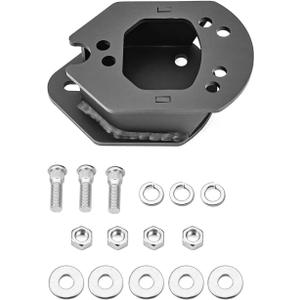 WSays 2" out 1.5 Up Spare Tire Carrier Spacer Compatible with Jeep Wrangler JK TJ YJ 1987-2018 Black