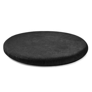 Xirggur Memory Foam Seating Pads, Faux Leather Waterproof Round Cushions,16"x16"x2" Soft Seat Cushion for Learning Sitting Chair Yoga and Meditation (Black)