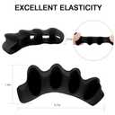 Toe Spacers for Women and Men, Toe Separators for Pedicure, Bunion Corrector, Hammer Toe Straightener, Plantar Fasciitis, Toe Spreaders for Foot Pain Relief and Foot Health. (2, Black)