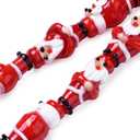 Cheriswelry 10pcs Red Father Christmas Lampwork Glass Beads Christmas Theme Cute Santa Claus Loose Spacer Beads Smooth Charms 24~27mm for DIY Earring Bracelet Necklace Craft Jewelry Making