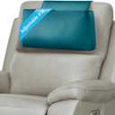 Recliner Headrest Pillow, Adjustable Neck & Head Support Pillow, Soft Velvet Non-Slip Headrest for Recliner, Couch, Chair, Sofa (Teal)