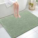 OLANLY Bathroom Rugs 40x32, Extra Soft Absorbent Chenille Bath Rugs, Rubber Backing Quick Dry, Machine Washable Bath Mats for Bathroom Floor, Tub and Shower, Home Decor Accessories, Sage Green
