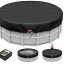 LXKCKJ 6 Ft Pool Cover for Above Ground Pools, Round 420D Solar Oxford Tarp