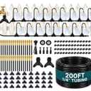 Drip Irrigation System 200FT 1/4", 36 Adjustable Copper Nozzles
36 adjustable copper nozzles with 360° bendable rods for drip & spray watering in raised beds, gardens & lawns