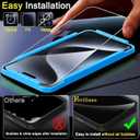 3 x Ferilinso 3 Pack Screen Protector for iPhone 15 Pro with 3 Pack Tempered Glass Camera Lens Protector Phone Case Friendly Ultra Accessories Protector de Pantalla for Apple iPhone 15 Pro