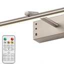 Picture Light, Wireless Picture Lights for Wall, 3CCT Dimmable Rechargeable Gallery Light, Art Light Wireless Painting Lights for Display, Portrait, Artwork-Nickel (16inch)