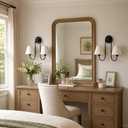 Contemporary Black 2-Light Linen Shade Double Swoop Sconce, 17.5" W x 9.5" D x 14" H