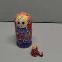 Starxing Russian Nesting Dolls Wood Matryoshka Stacking Set of 7 Handmade Toys for Children Kids Adults Easter Mother's Day Birthday Christmas Halloween Home Room Decoration Gift