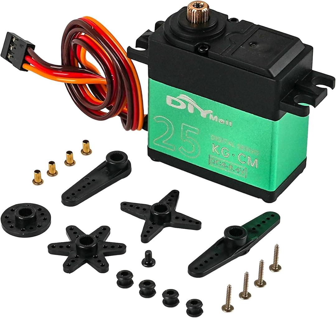 TD-8825MG Digital Servo 25kg High Torque 360 Degree Continuous Rotation Angle-uncontrollable 500-2500usec Metal Gear RC Servo for Robot Gimbal Car Aircraft