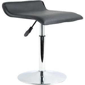 FURWOO Short Square PU Leather Swivel Shop Stool - Hight Adjustable Mini Counter Stool for Office, SPA, Salon, Task, Work - Small Black (Black)