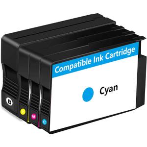 Remanufactured Ink Cartridges Replacement for (Black, Cyan, Magenta, Yellow, 4-Pack)