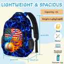 Baseball Backpack for Kids,School Bookbag Large Capacity Adjustable Bookbag Durable Lighting Multi Pockets School Bag Daypack Travel (Baseball)