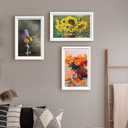 LUCKYLIFE 12x18 Poster Frame White Set of 2, Display Pictures 11x17 with Mat or 12x18 without Mat, Wall Mount