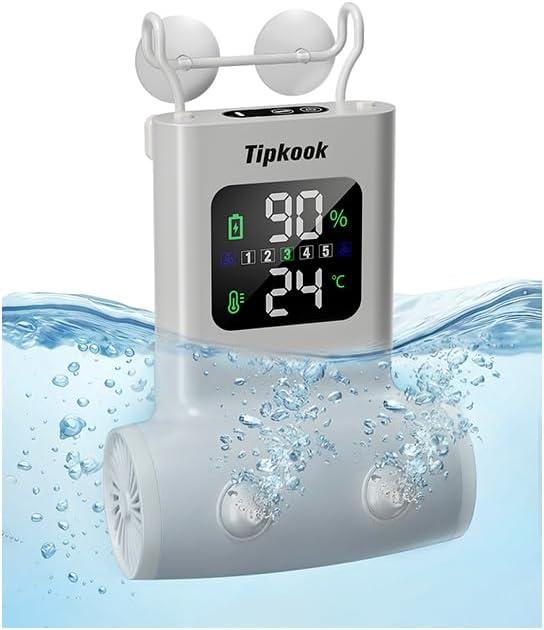 Portable Bath Jets for Tub: Jet Spa for Bathtub with 5-Speed,Bath Jet/Bubble Mode, IPX8 Waterproof, LED Screen,Rechargeable Bathtub Jets, Mothers Day Gifts & Birthday Gifts for Women - Beige