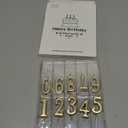 Beanlieve 10-Pieces Numeral Birthday Candles - Cake Numeric Candles Number 0 1 2 3 4 5 6 7 8 9,Used for Cake Decoration on Birthday Parties and Wedding Anniversary Celebrations(Champagne Gold)